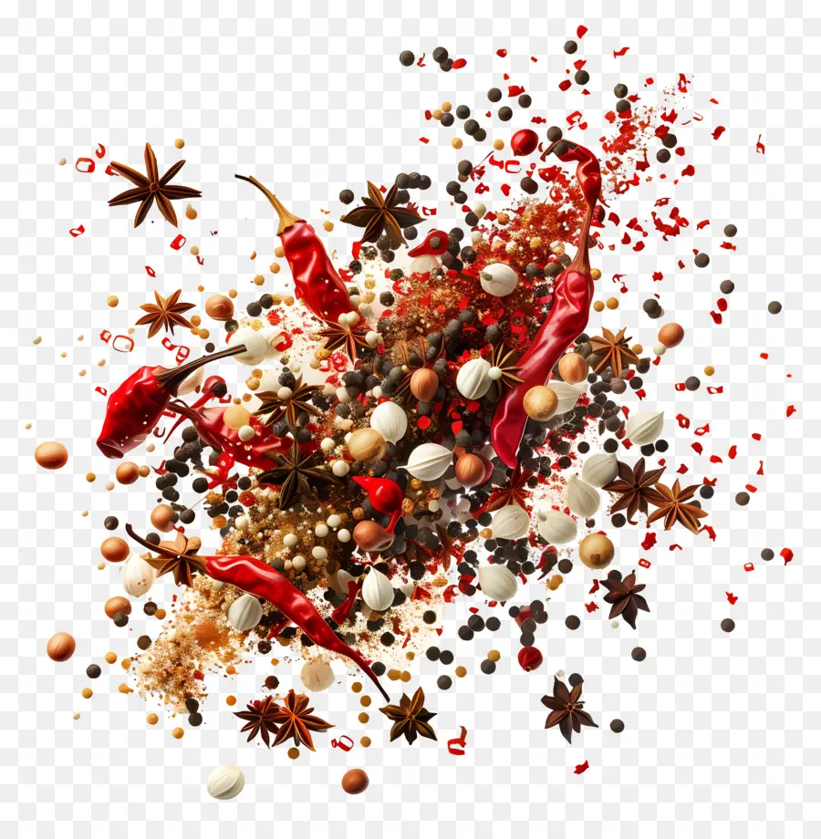 Explosión De Especias，Pimientos Rojos PNG