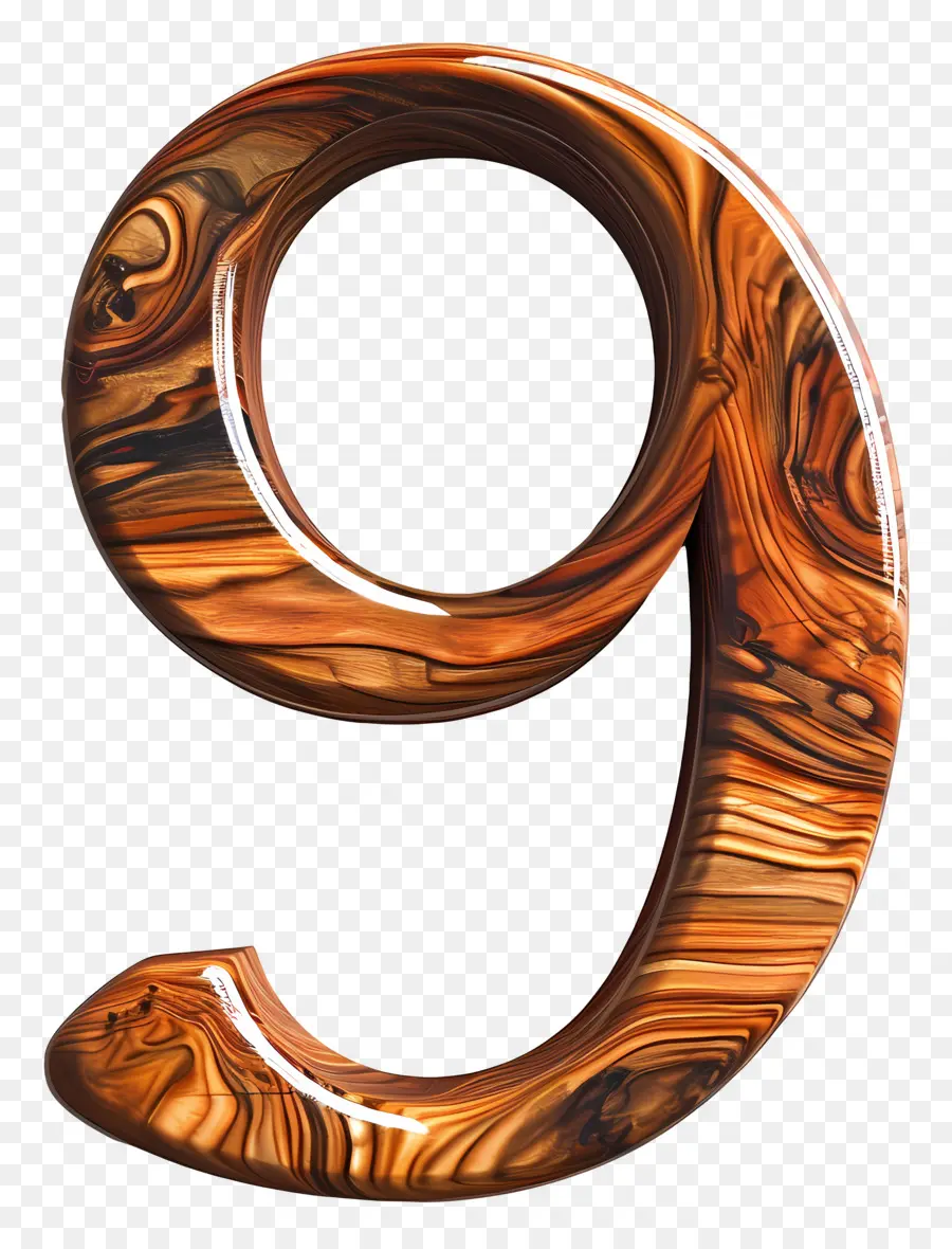 Número 9，Número De Madera Nueve PNG