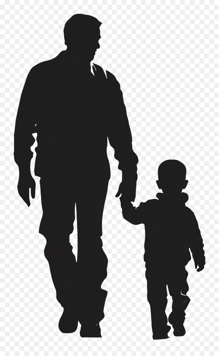 Silueta De Padre E Hijo，Padre E Hijo PNG