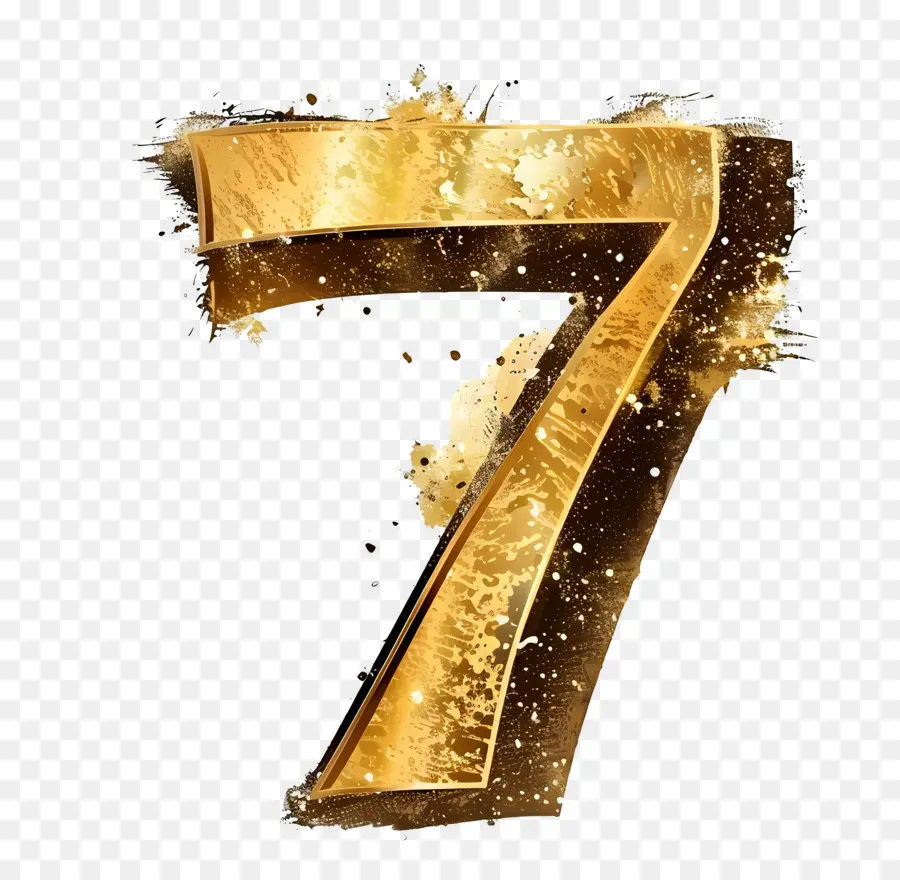 Número 7，Oro PNG