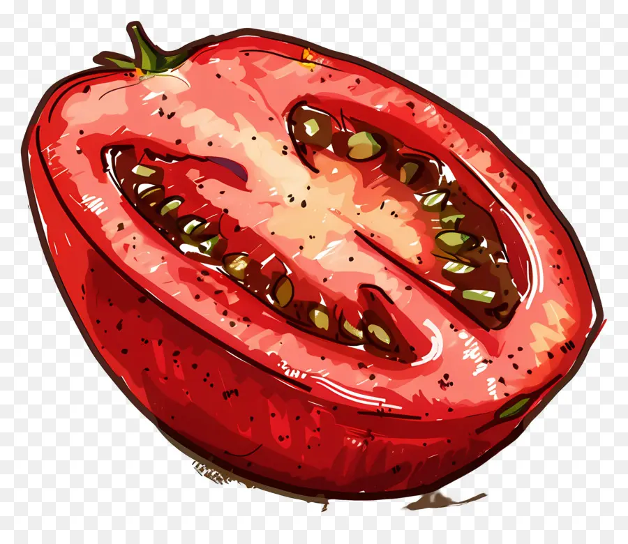 Rodaja De Tomate，Tomate Rojo PNG