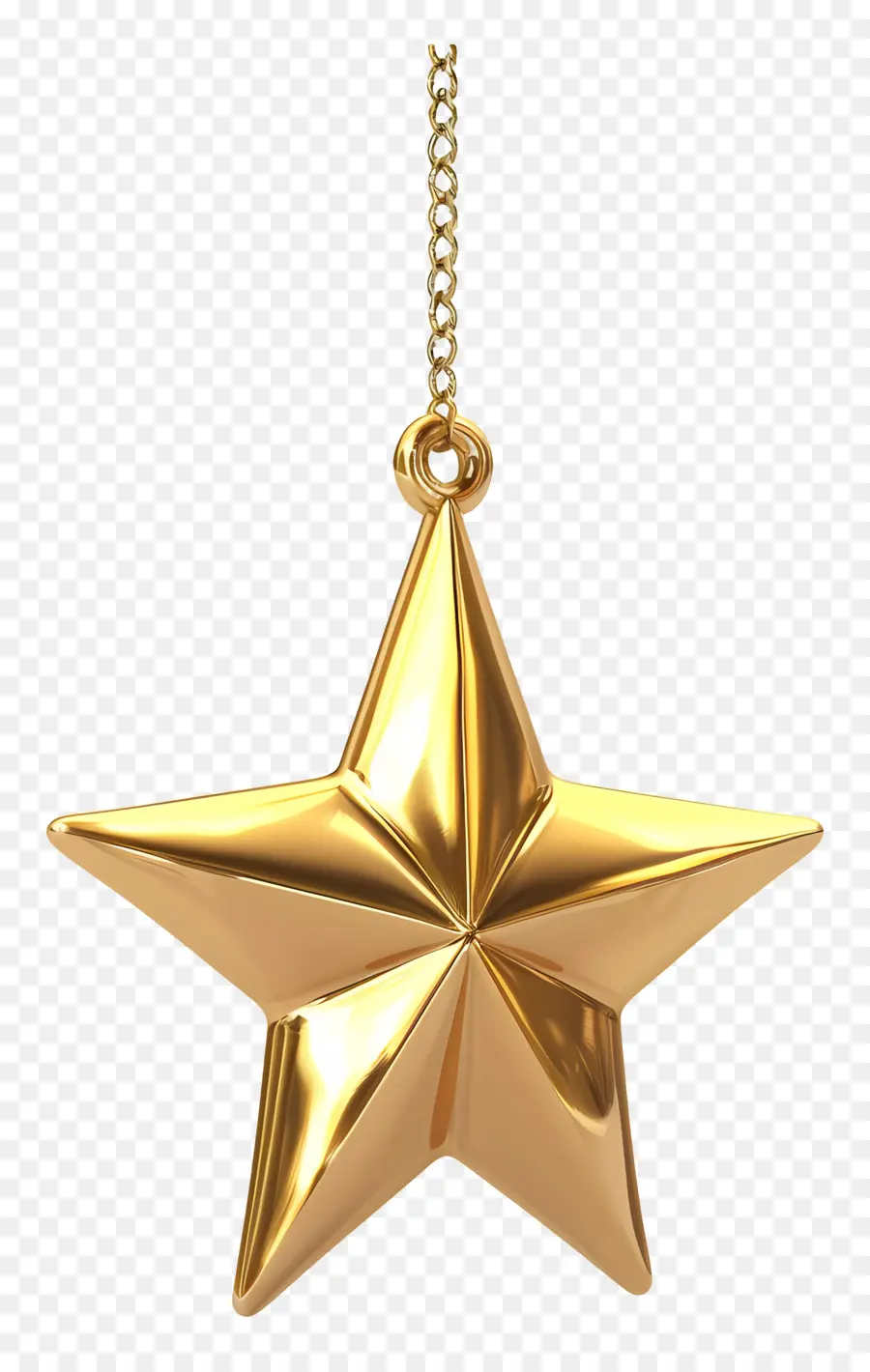 Estrella De Oro，Colgante De La Decoración PNG