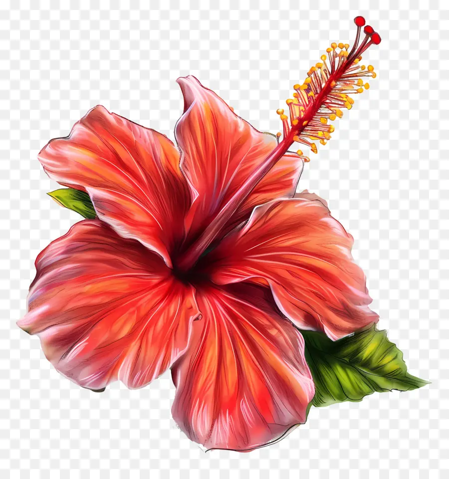 Moana Hibisco，Flor De Hibisco Rojo PNG