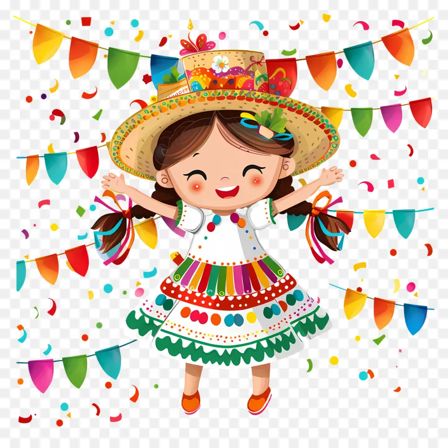 Festa Junina，Vestido Mexicano Tradicional PNG