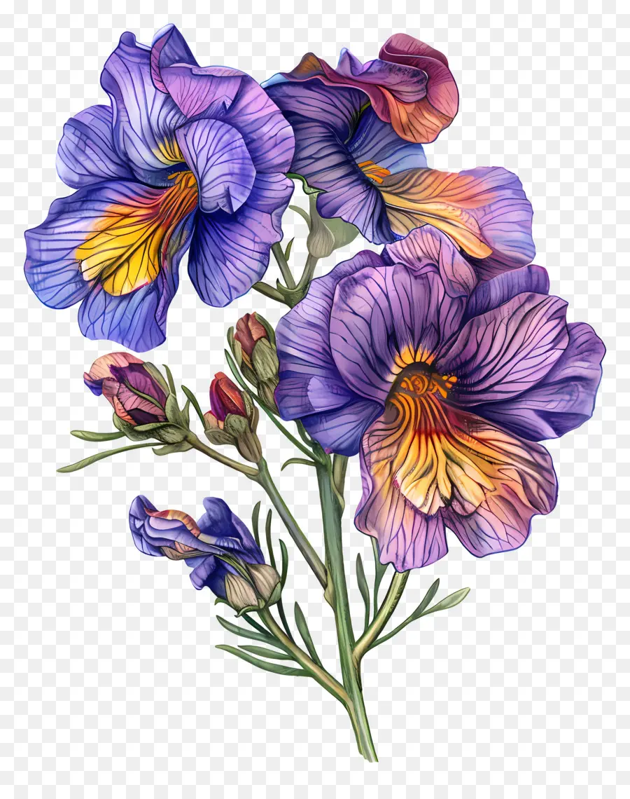 Flor De Nemesia，Flores Coloridas PNG