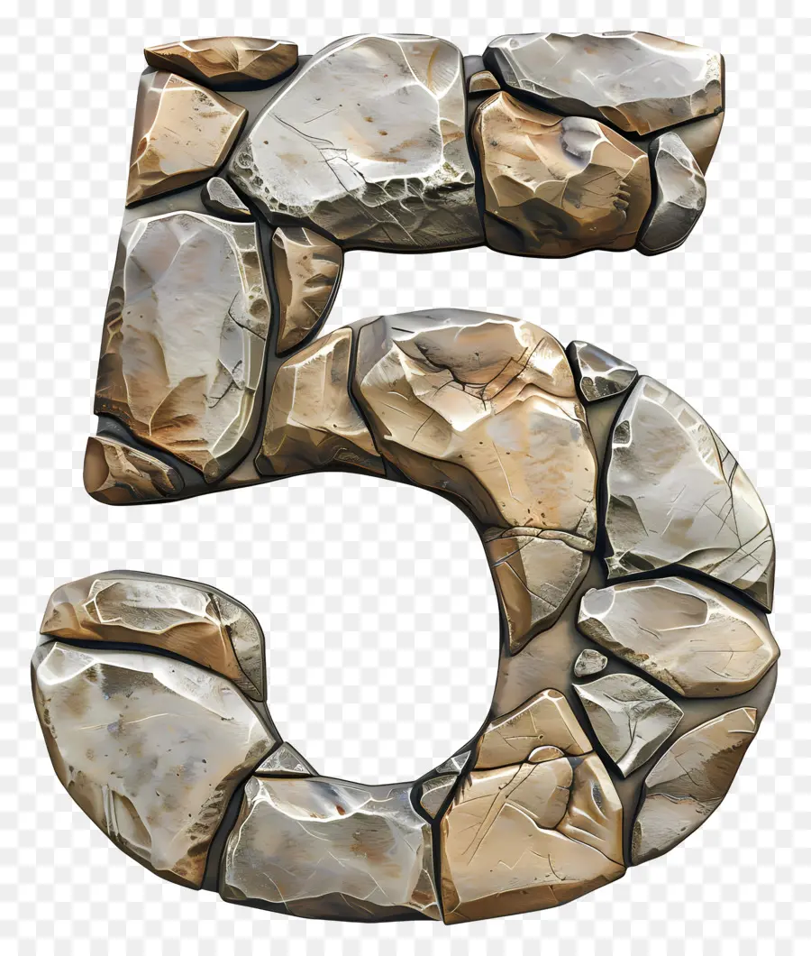 Número 5，Piedra PNG