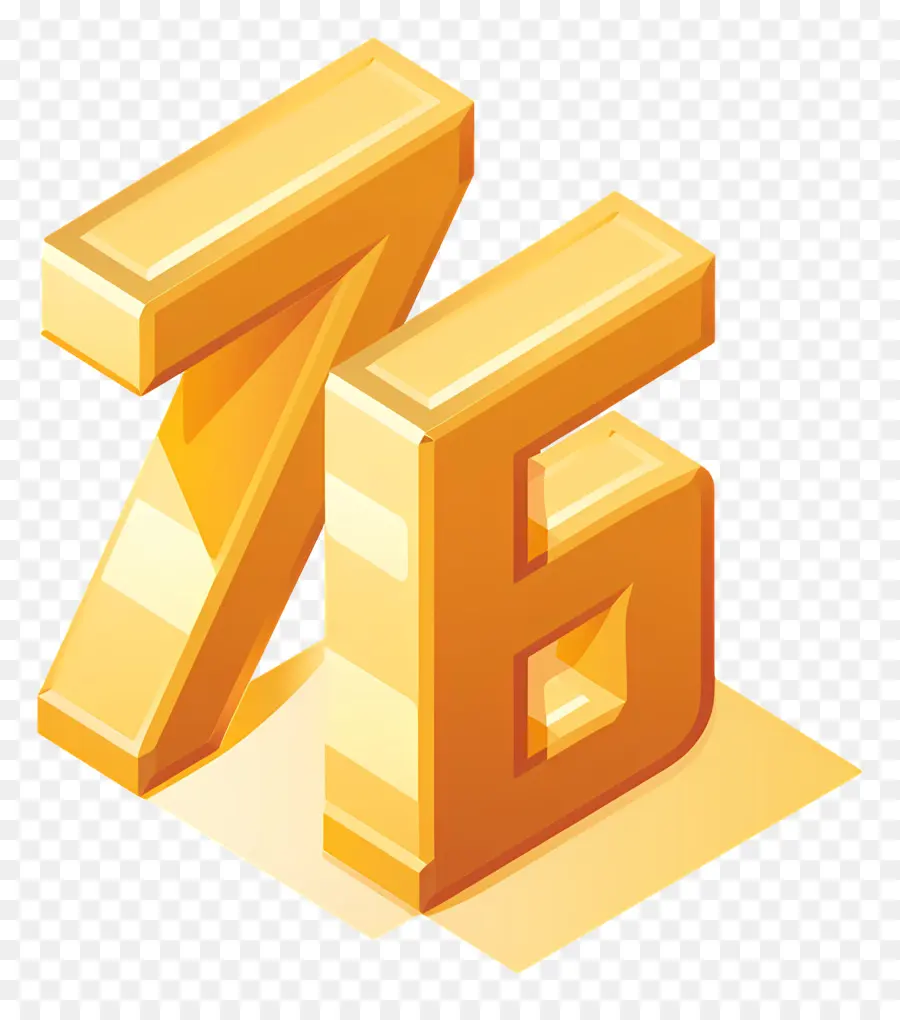 Número 76，Oro PNG