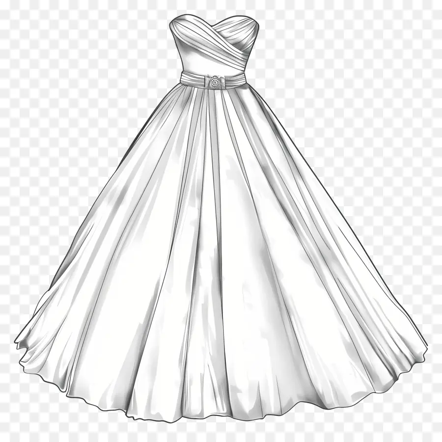 Vestido De Novia Sin Tirantes，Vestido De Novia PNG