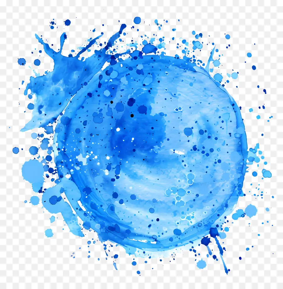 Fondo Azul，Salpicaduras De Pintura Azul PNG