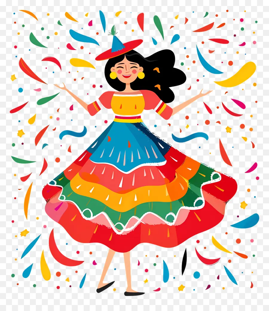 Festa Junina，Vestido Tradicional Mexicano PNG