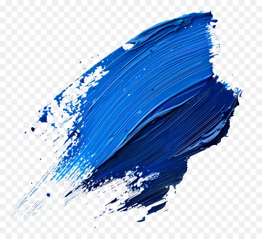 Trazo De Pincel De Pintura Azul，Brocha PNG