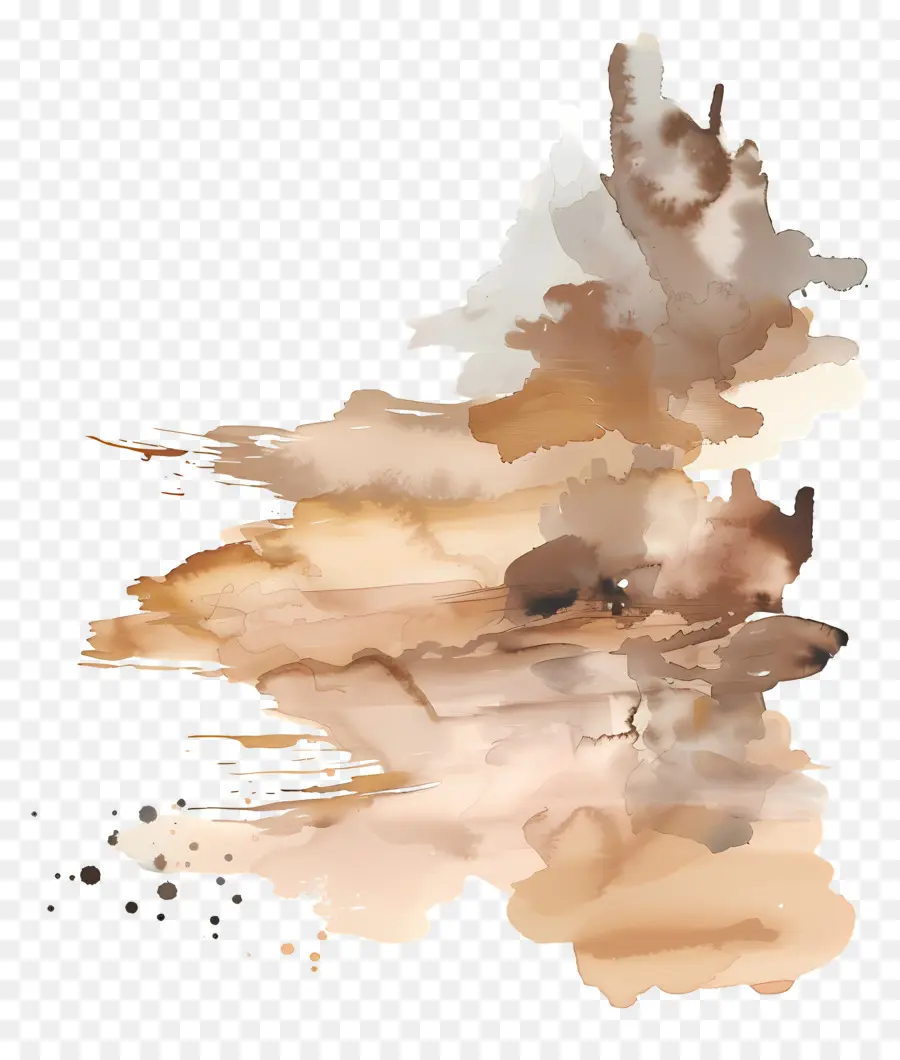 Mancha De Acuarela Beige，La Pintura Abstracta PNG