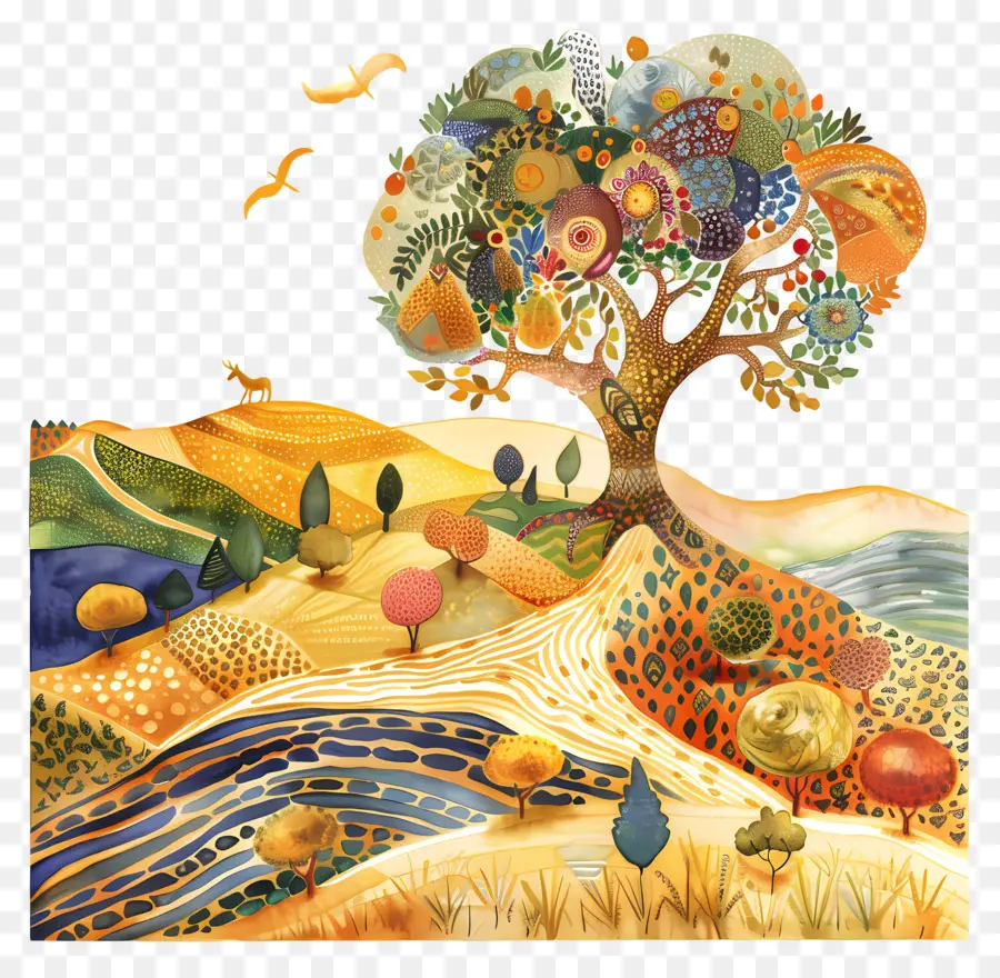 Shavuot，árbol Colorido PNG