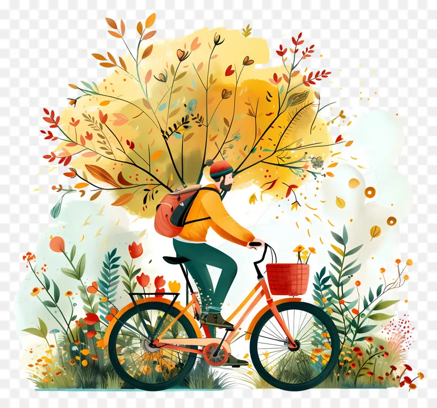 Día Mundial De La Bicicleta，Ilustración Acuarela PNG