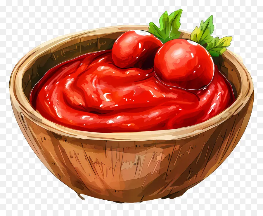 Tazón De Salsa De Tomate，Salsa Roja PNG