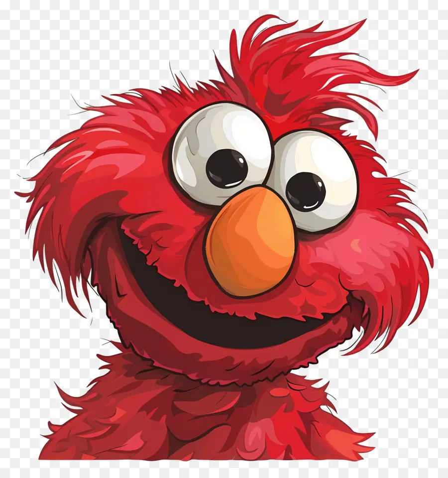 Elmo，Personaje Peludo Rojo PNG