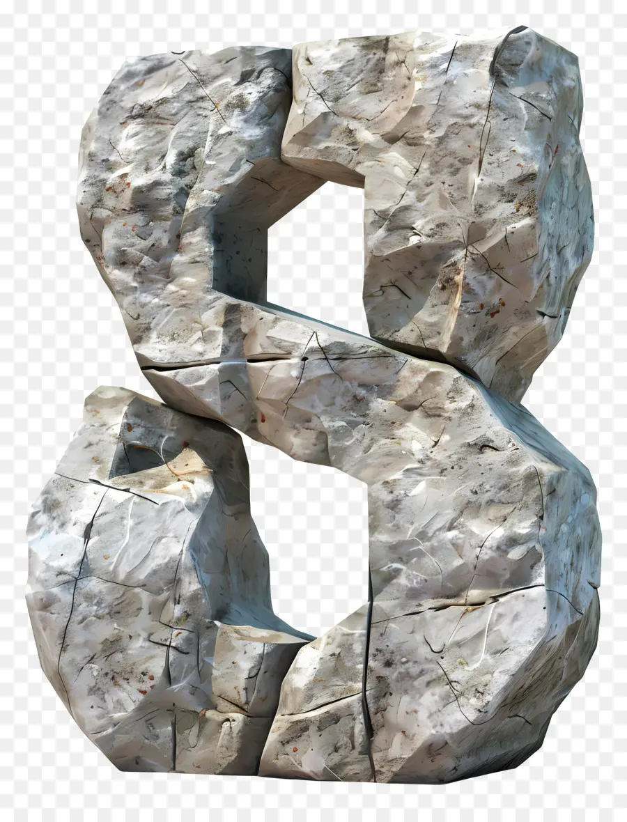 Número 8，Piedra De La Carta De PNG