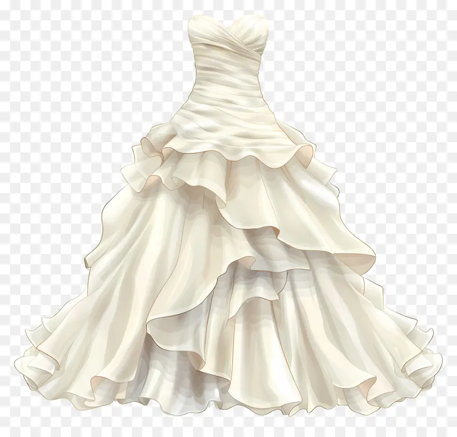 Vestido De Novia Sin Tirantes，Vestido De Novia Blanco PNG