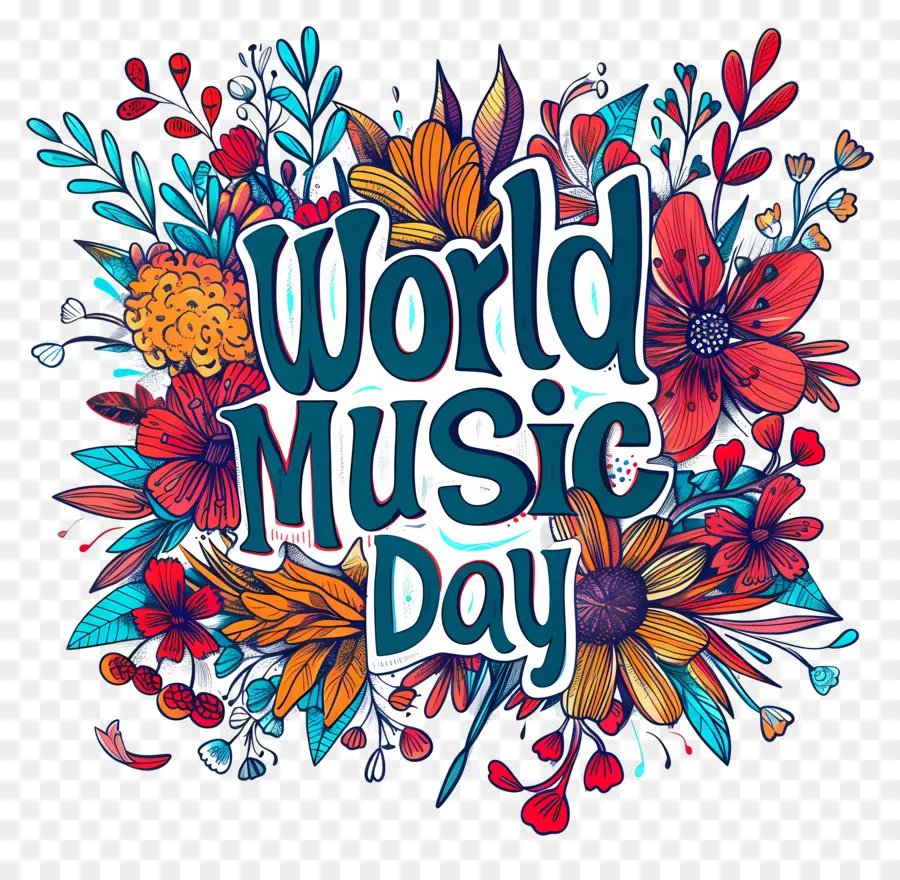 Mundo Día De La Música，Flores PNG