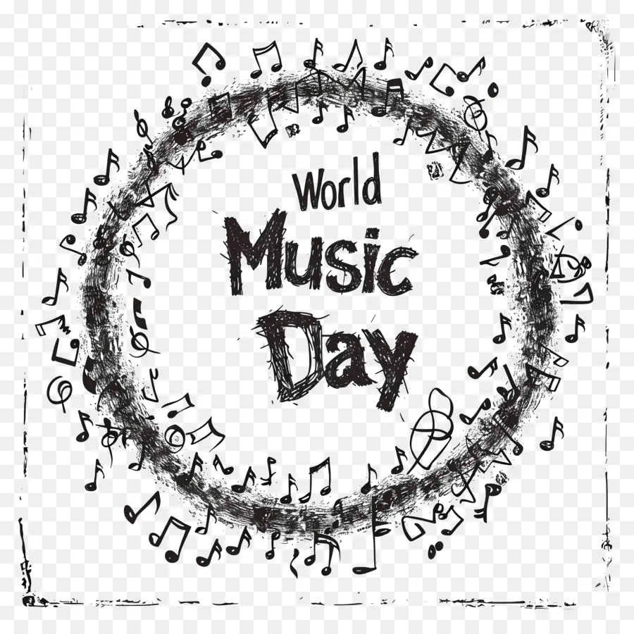 Mundo Día De La Música，Pizarra PNG
