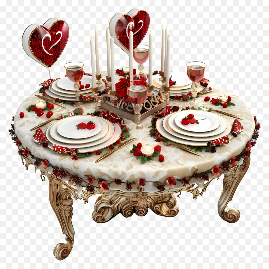 Mesa Romántica，Mesa De La Cena PNG