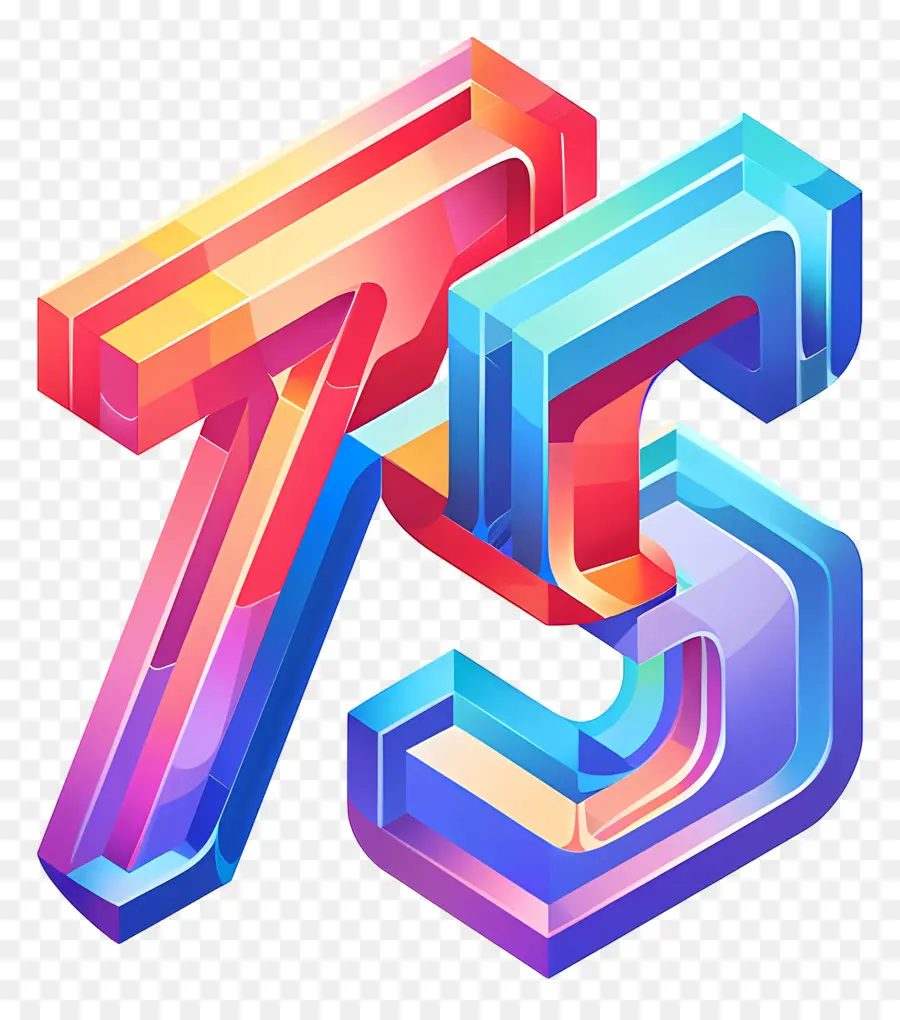 Número 75，Colorido PNG