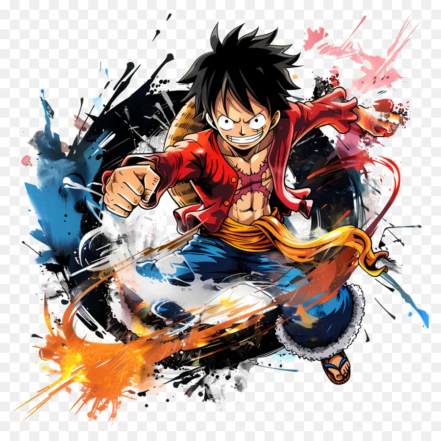 Anime Luffy，De Una Sola Pieza PNG