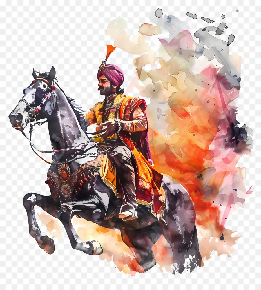 Maharana Pratap，Pintura Digital PNG