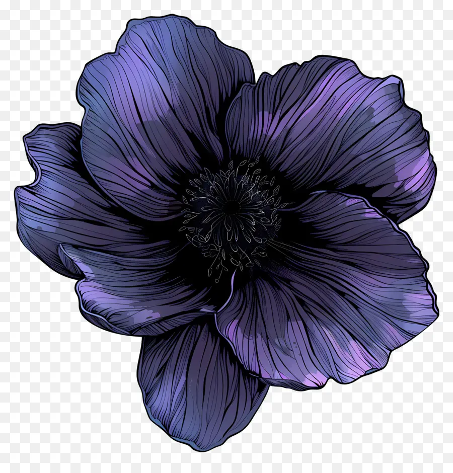 Simple Flor，Flor Morada PNG