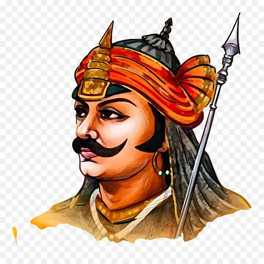 Maharana Pratap，Disfraz Tradicional Indio PNG