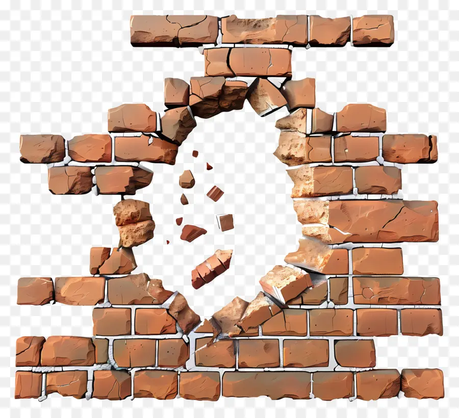 Roto De La Pared，La Pared De Ladrillo PNG