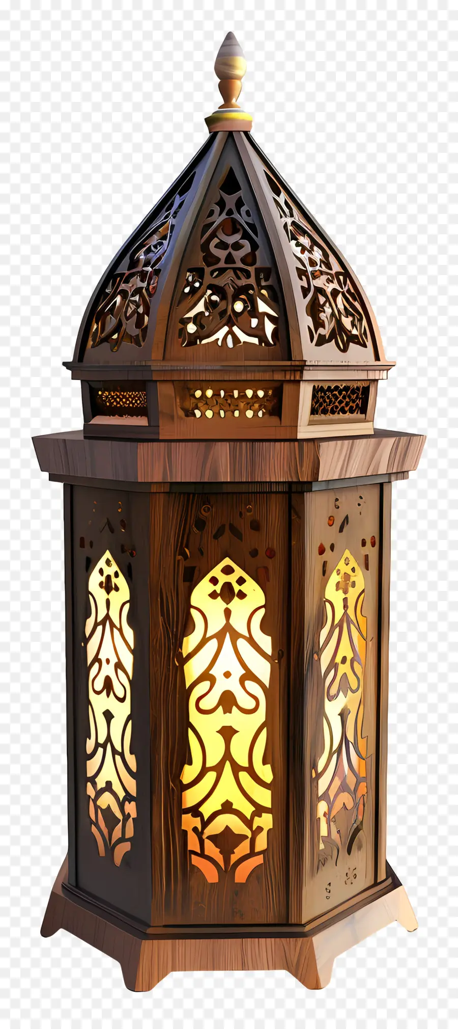 Ramadán Linterna，Linterna De Madera PNG