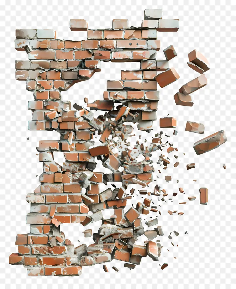 Roto De La Pared，La Pared De Ladrillo PNG