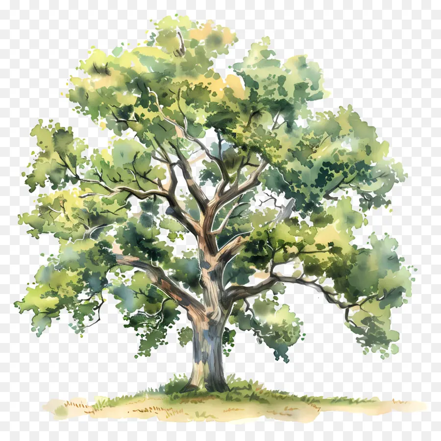 Plan De árbol De Acuarela，Pintura A La Acuarela PNG