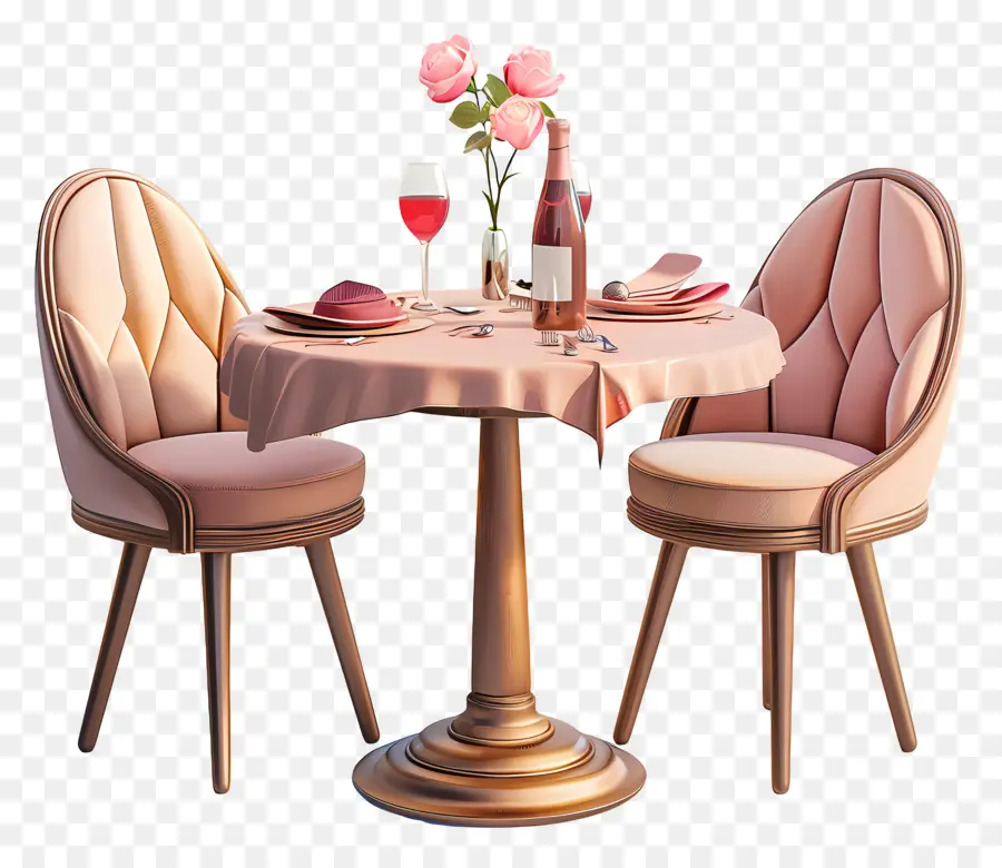 Mesa De Cena Romantica，Mesa De Comedor PNG