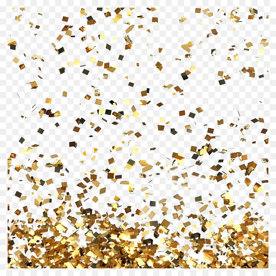 Confeti De Oro，Black Background PNG