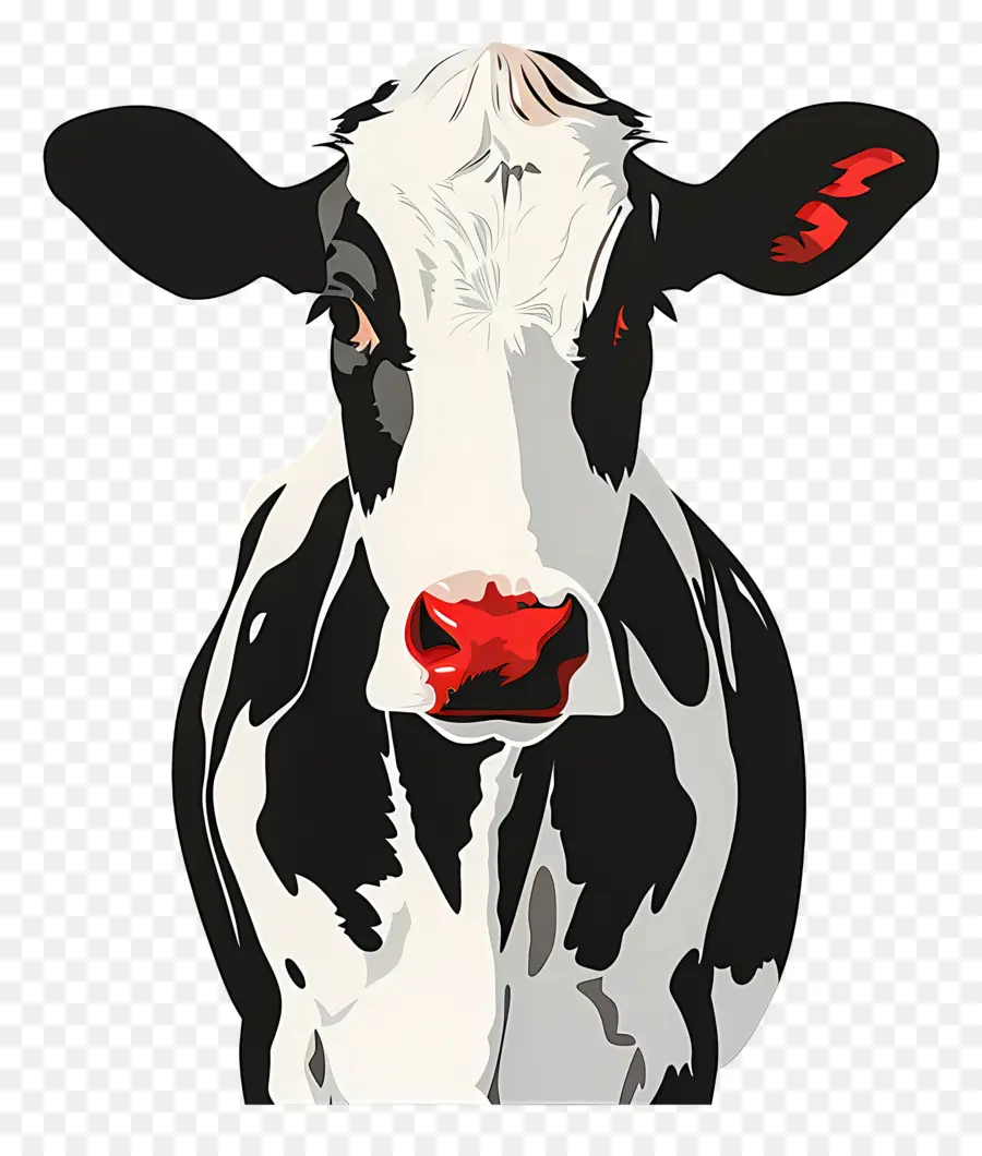 Vaca，Pelaje En Blanco Y Negro PNG