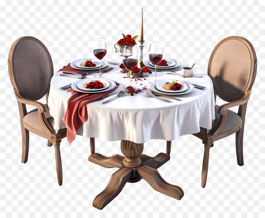 Mesa De Cena Romantica，Mesa De Comedor PNG