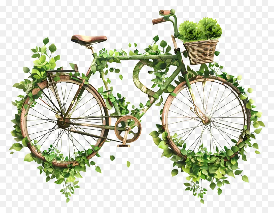 Día Mundial De La Bicicleta，Bicicleta Inspirada En La Naturaleza PNG