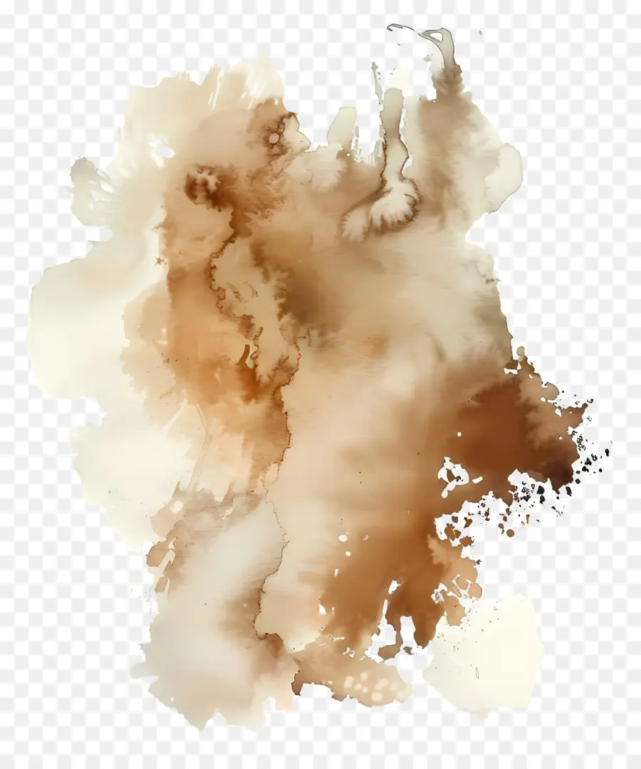 Mancha De Acuarela Beige，Acuarela Abstracta PNG