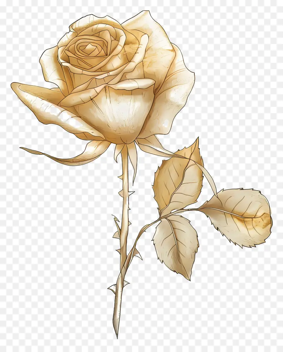 Gold Rose，Rosa PNG