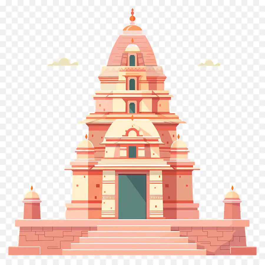 Templo Hindú，Templo Pink PNG