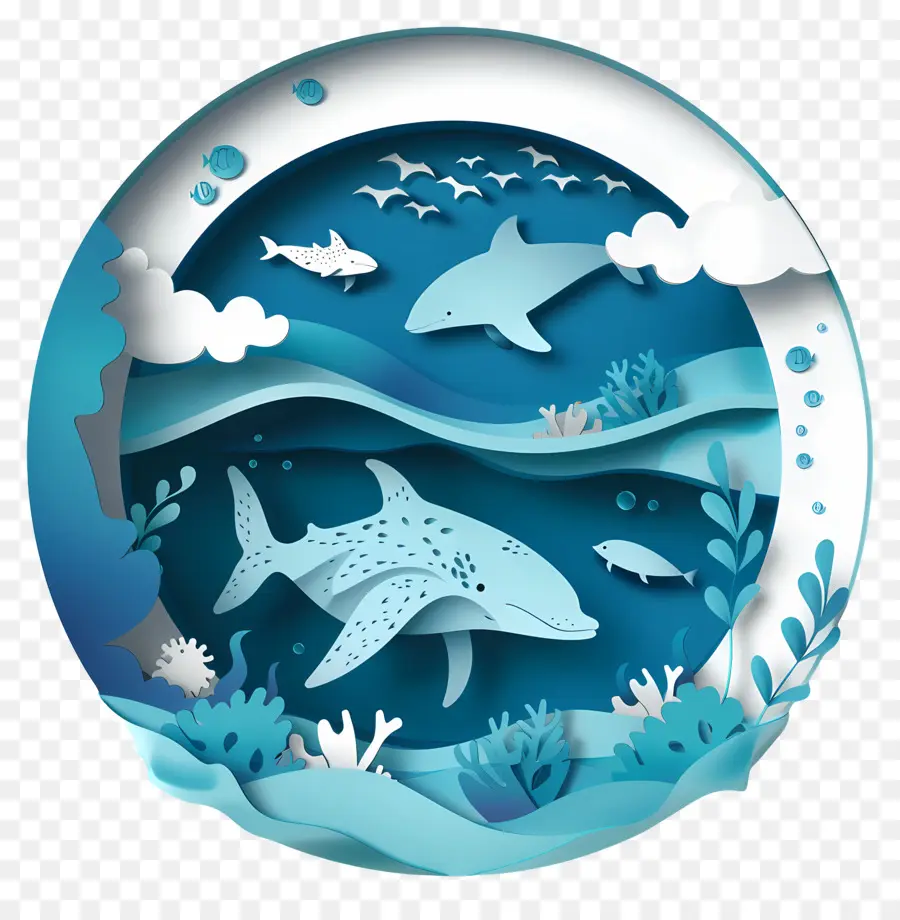 Día Mundial De Los Océanos，Dolphins PNG