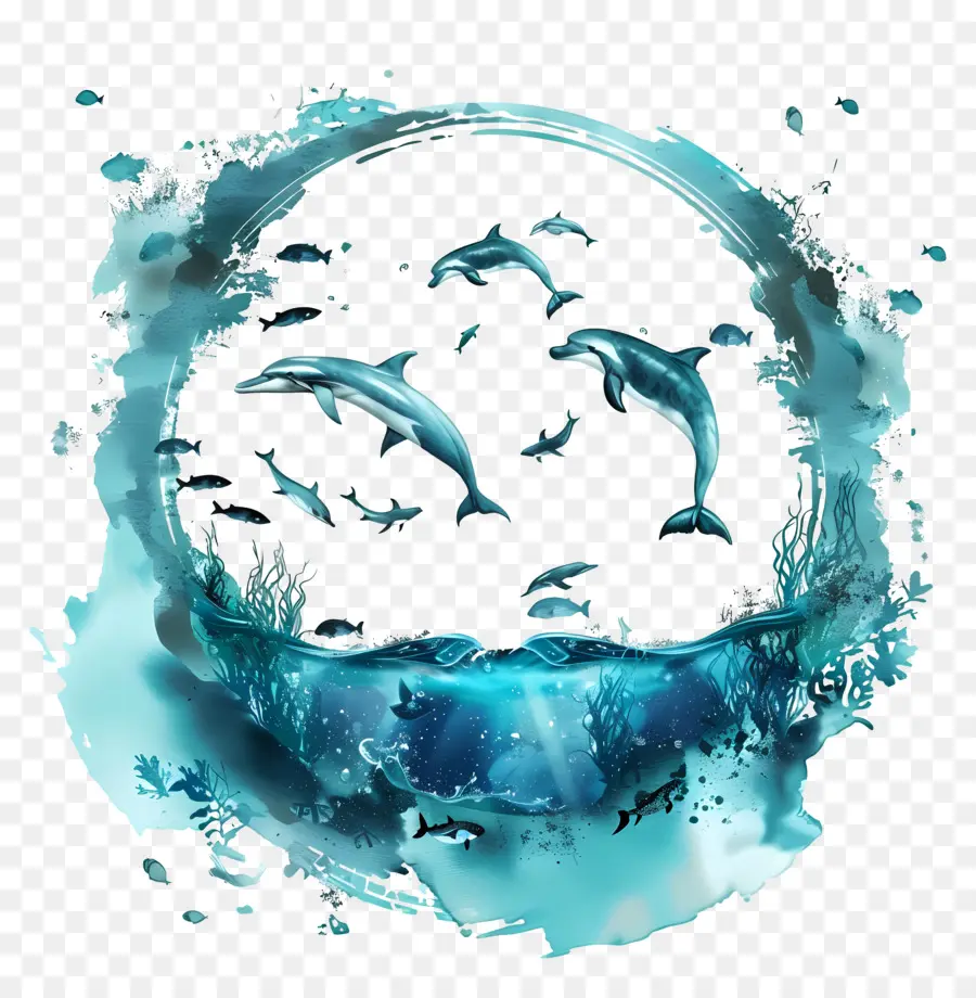 Día Mundial De Los Océanos，Dolphins PNG