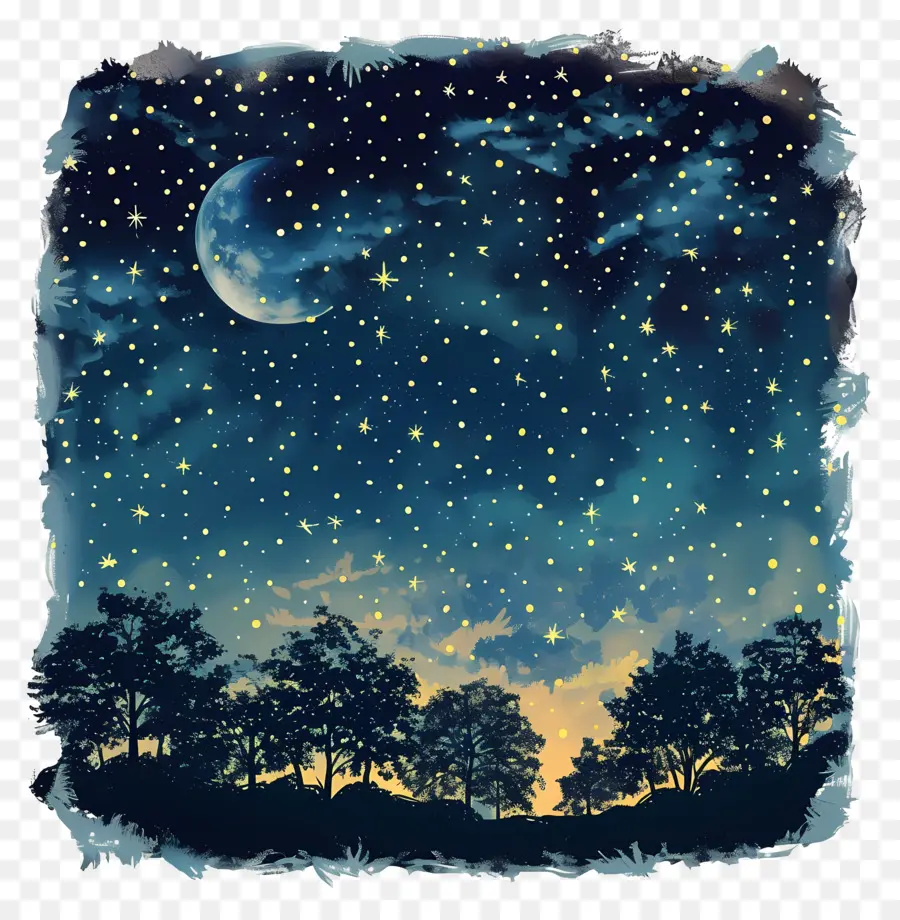 Cielo Nocturno，Estrellas PNG