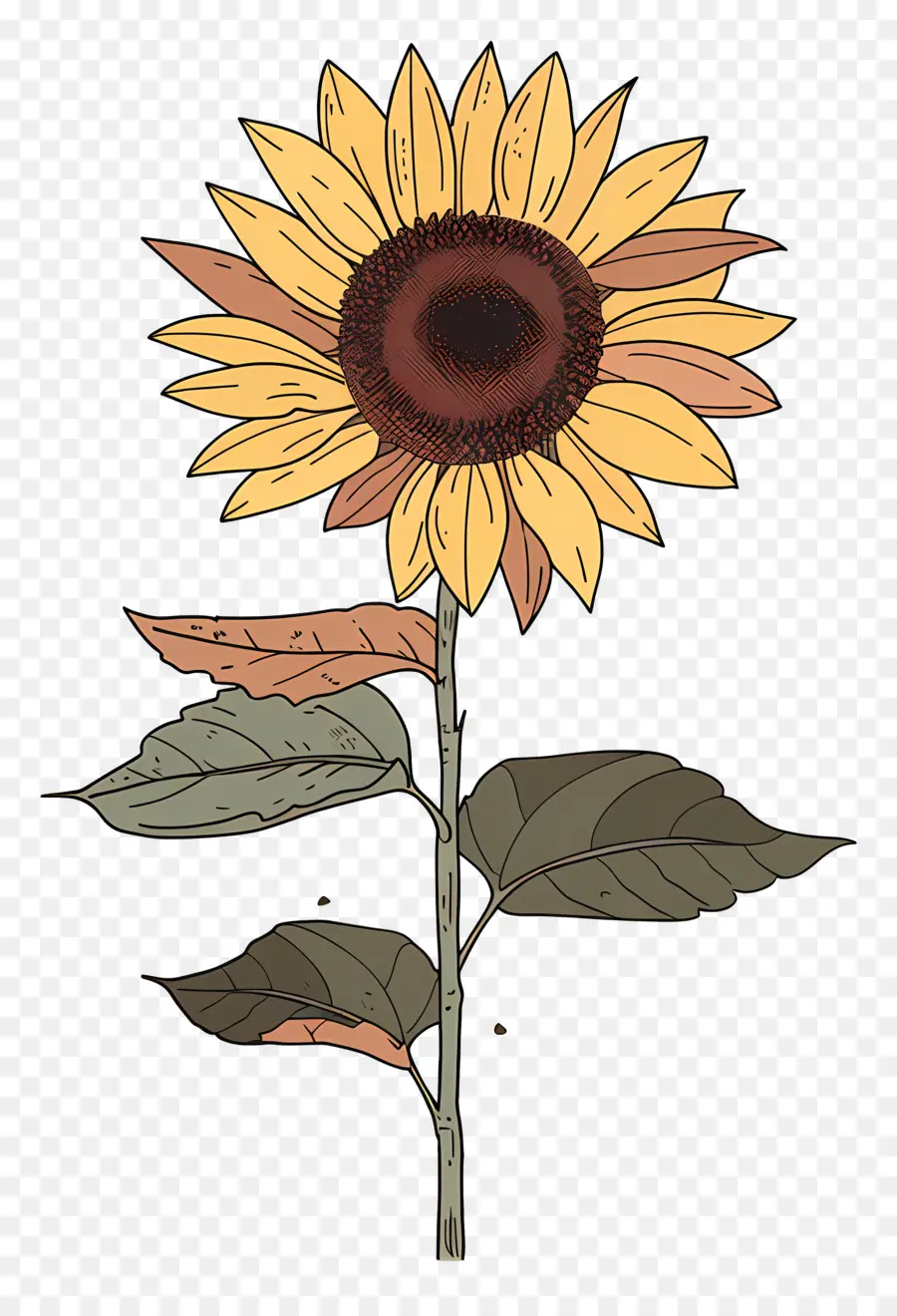 Girasol，Pétalos Amarillo PNG