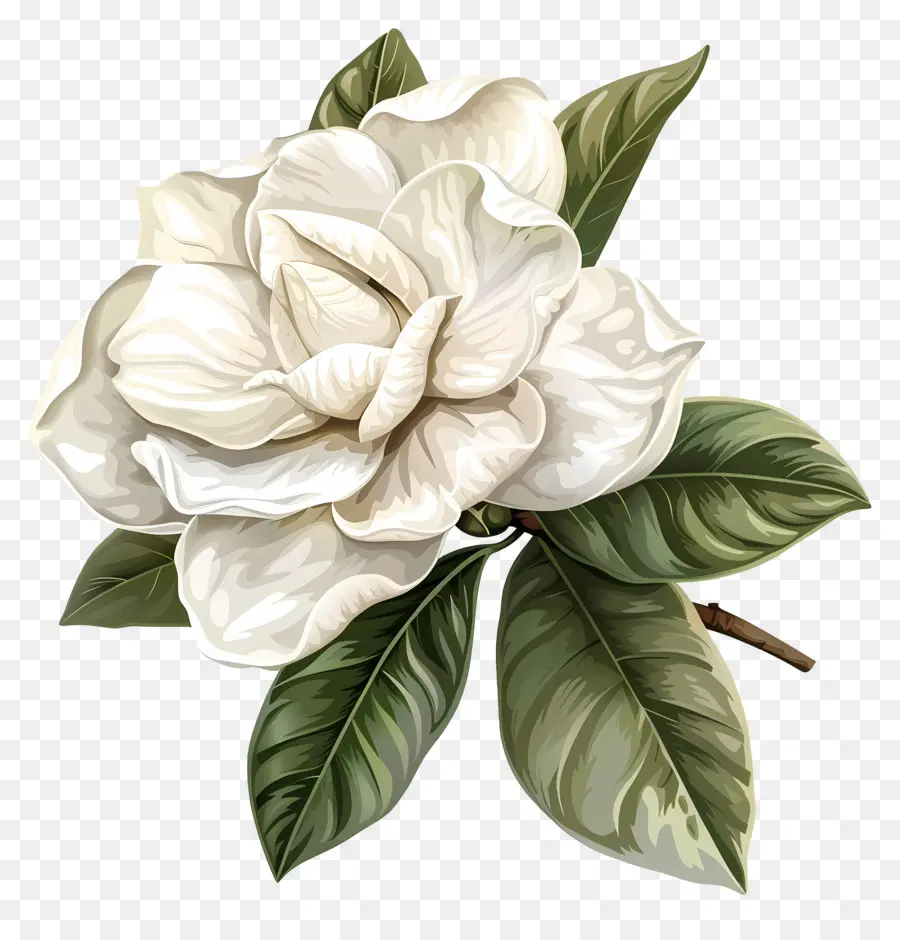 Flor De Gardenia，Flor Blanca PNG
