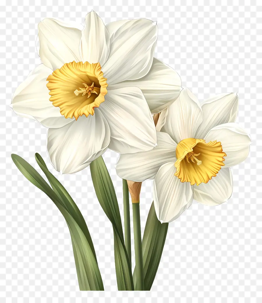 Narciso Flor，Flor Blanca PNG