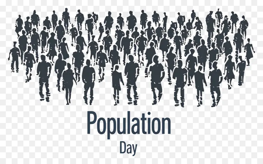 Día Mundial De La Población，Silueta PNG