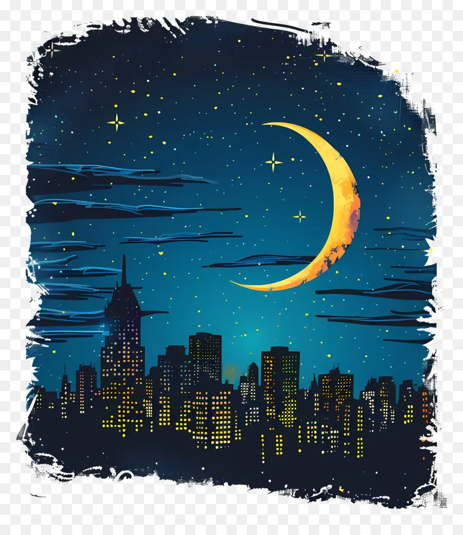 Cielo De La Noche，Paisaje Urbano PNG